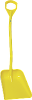 Эргономичная большая лопата с короткой ручкой, 380 x 340 x 90 мм., 1140 мм, желтый цвет