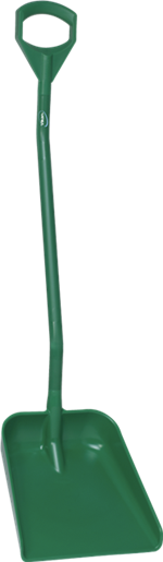 Эргономичная большая лопата с длинной ручкой, 380 x 340 x 90 мм., 1310 мм, зеленый цвет