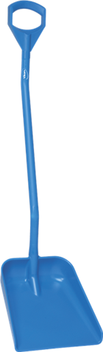 Эргономичная большая лопата с длинной ручкой, 380 x 340 x 90 мм., 1310 мм, синий цвет