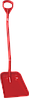 Эргономичная большая лопата с длинной ручкой, 380 x 340 x 90 мм., 1310 мм, красный цвет