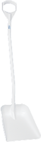 Эргономичная большая лопата с длинной ручкой, 380 x 340 x 90 мм., 1310 мм, белый цвет