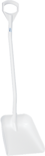Эргономичная большая лопата с длинной ручкой, 380 x 340 x 90 мм., 1310 мм, белый цвет - фото 1 - id-p98716644