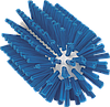 Щетка-ерш для очистки труб, гибкая ручка, диаметр 77 мм, средний ворс, синий цвет