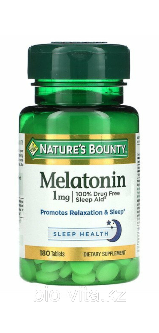 Мелатонин , 1 мг, 180 таблеток.