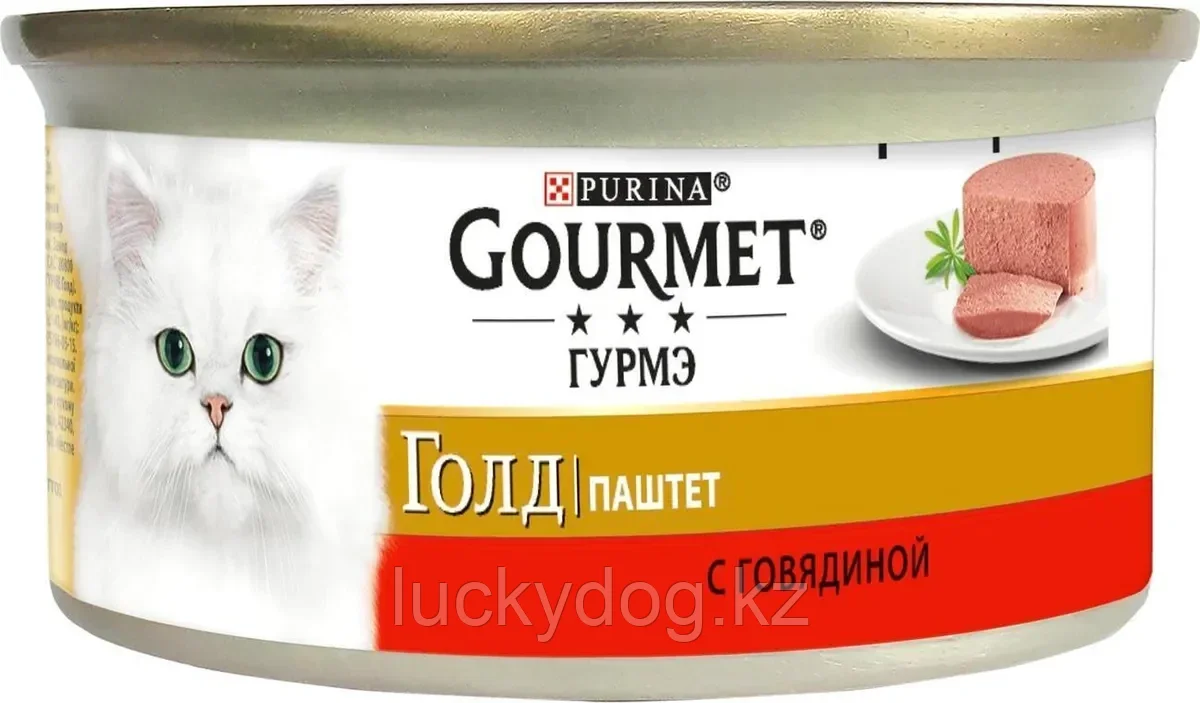 Gourmet Gold Паштет с говядиной Влажный корм для кошек, 85г.