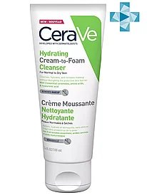 CeraVe увлажняющая очищающая крем-пенка для умывания для норм. и сух кожи 100мл