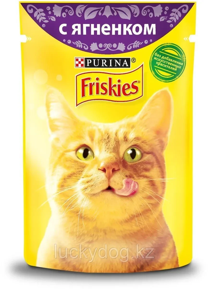 Friskies Фрискис влажный корм для кошек С ягненком в подливе, 85гр