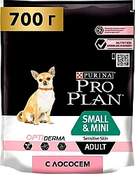 Pro Plan 700г Лосось для мелких и карликовых пород с чувствительной кожей Сухой Корм для взрослых собак
