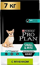 Pro Plan 7кг с Ягненком для мелких пород с чувствительным пищеварением Сухой корм для взрослых собак
