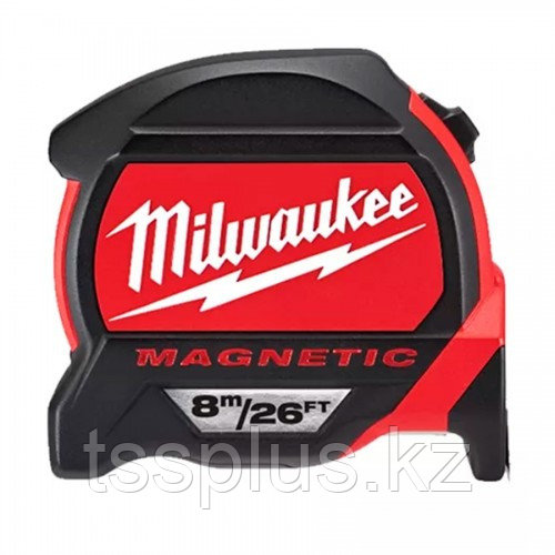 Рулетка 8 м. 27 мм. Magnetic Premium от Milwaukee - фото 1 - id-p98769637