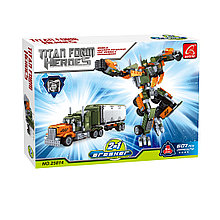 Игровой конструктор Ausini 25814 Роботы Седельный тягач Peterbilt 379 607 деталей Цветная коробка