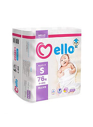 Детские подгузники MELLO размер S (4-8 кг) 76шт
