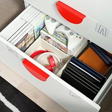 Комод с 3 ящиками ОПХУС белый/белый60x42x63 см ИКЕА IKEA, фото 3