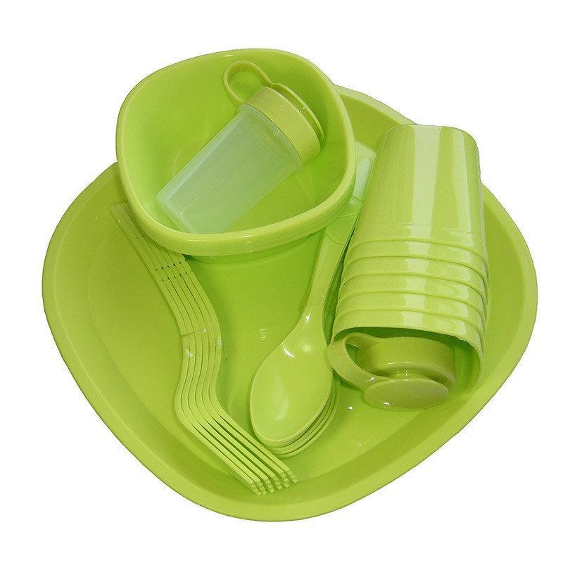 Уценка (товар с небольшим дефектом) Набор пластиковой посуды для пикника 48 предметов - фото 2 - id-p97754355