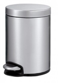 Binele Lux Ведро для мусора с педалью 20 литров матовая сталь