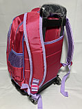 Школьный рюкзак на колесах, для девочек, 1-4-й класс. Высота 47 см, ширина 29 см, глубина 16 см., фото 5