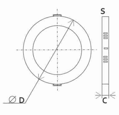 Светильник LED Спот накладной светодиодный круглый ROUND/S 12W 960Lm , 18W 1440Lm, 24W 1920Lm 6500К IP20 - фото 3 - id-p98810346