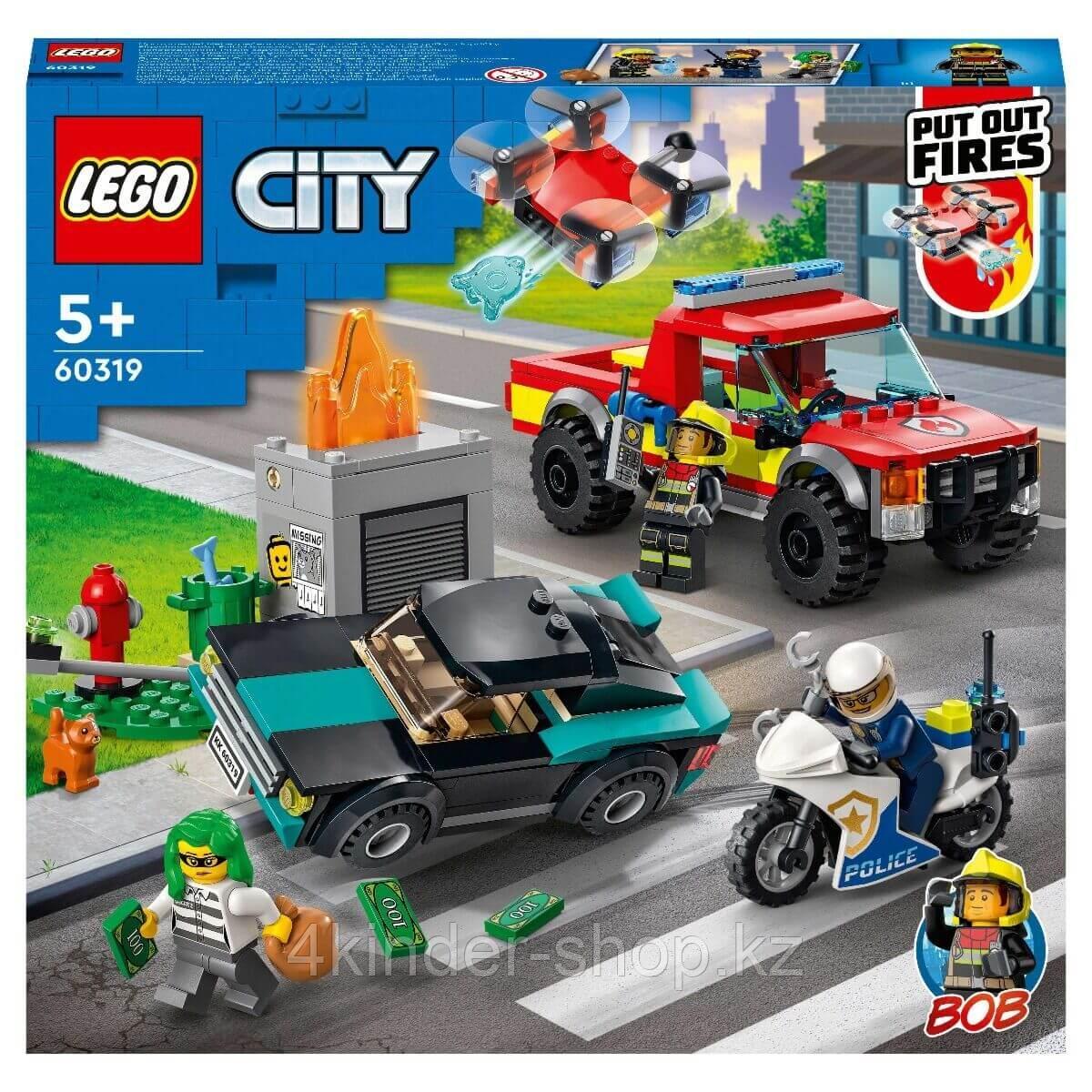 Lego Город Пожарная бригада и полицейская погоня