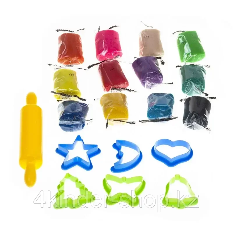 Набор для детской лепки "Тесто-пластилин 12 цветов" - фото 3 - id-p98814215