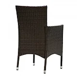Кресло-стул плетенный из ротанга с подушками (коричневый), фото 6