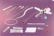 Специализированный набор для чрескожной трахеостомии с дилататором: с трахеостомической трубкой с регулируемым