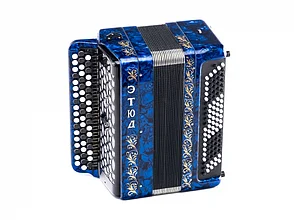 Баян ученический двухголосный Этюд-205М2, 55х100-II, синий, Тульская гармонь BN-40-BL