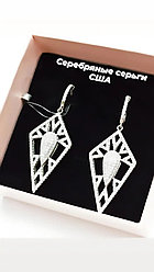 Серьги с цирконом / США