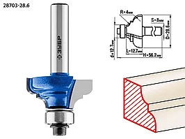 ЗУБР 28,6x13мм, радиус 4мм, фреза кромочная калевочная №3