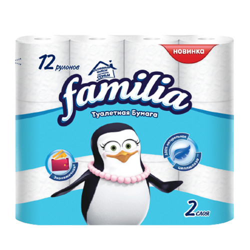 Туалетная бумага FAMILIA CLASSIC 2 PLY 12рулонов