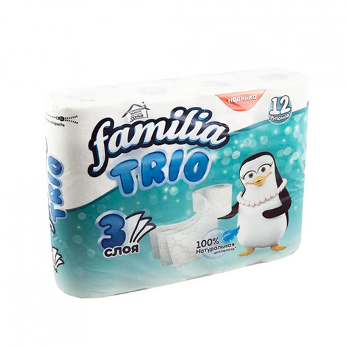 Туалетная бумага FAMILIA TRIO 3 сл 12 рул