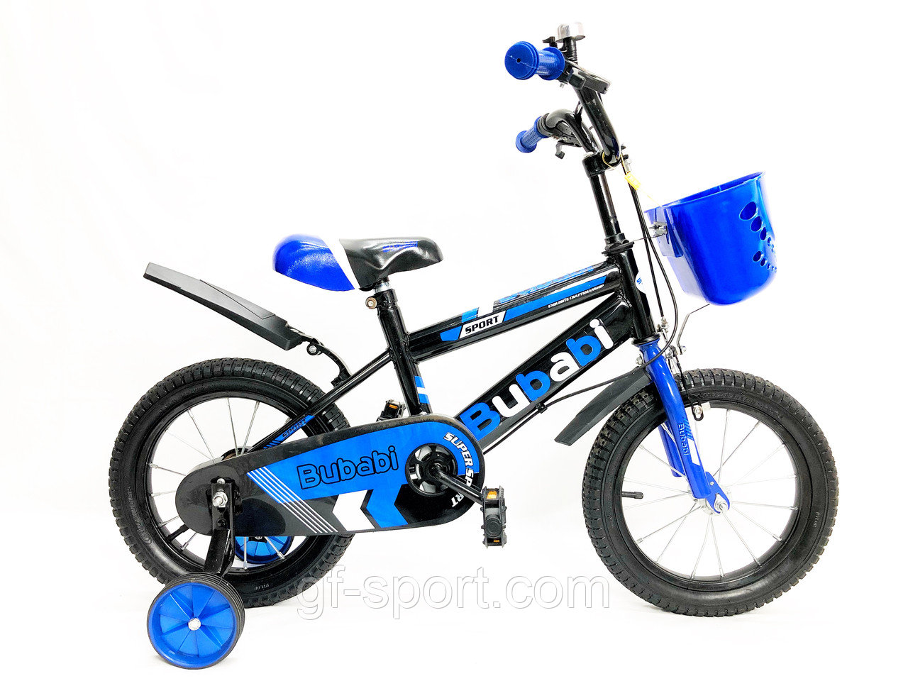 Велосипед Bubabi синий оригинал детский с холостым ходом 14 размер (500-14)