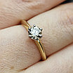 Золотое кольцо с бриллиантами 0.60Сt SI2/M, VG - Cut, фото 9