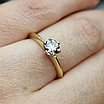 Золотое кольцо с бриллиантами 0.60Сt SI2/M, VG - Cut, фото 8
