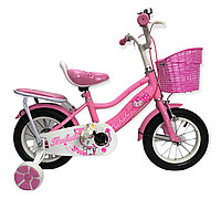 Велосипед Bubabi Baby розовый оригинал детский с холостым ходом 12 размер (501-12)