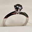 Золотое кольцо с бриллиантами 1.02Сt  Черный Бриллиант, фото 8