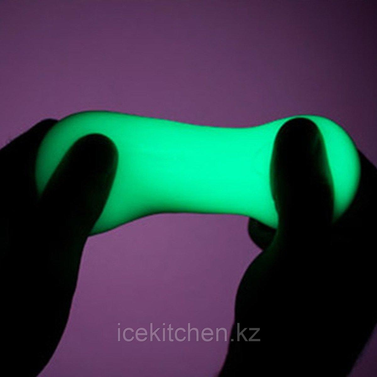 Умный пластилин светящийся в темноте PUTTY, цвет зеленый - фото 4 - id-p98827284