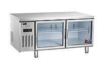 Стол холодильник со стеклянными дверями 1200*600*800 мм (среднетемпературный)