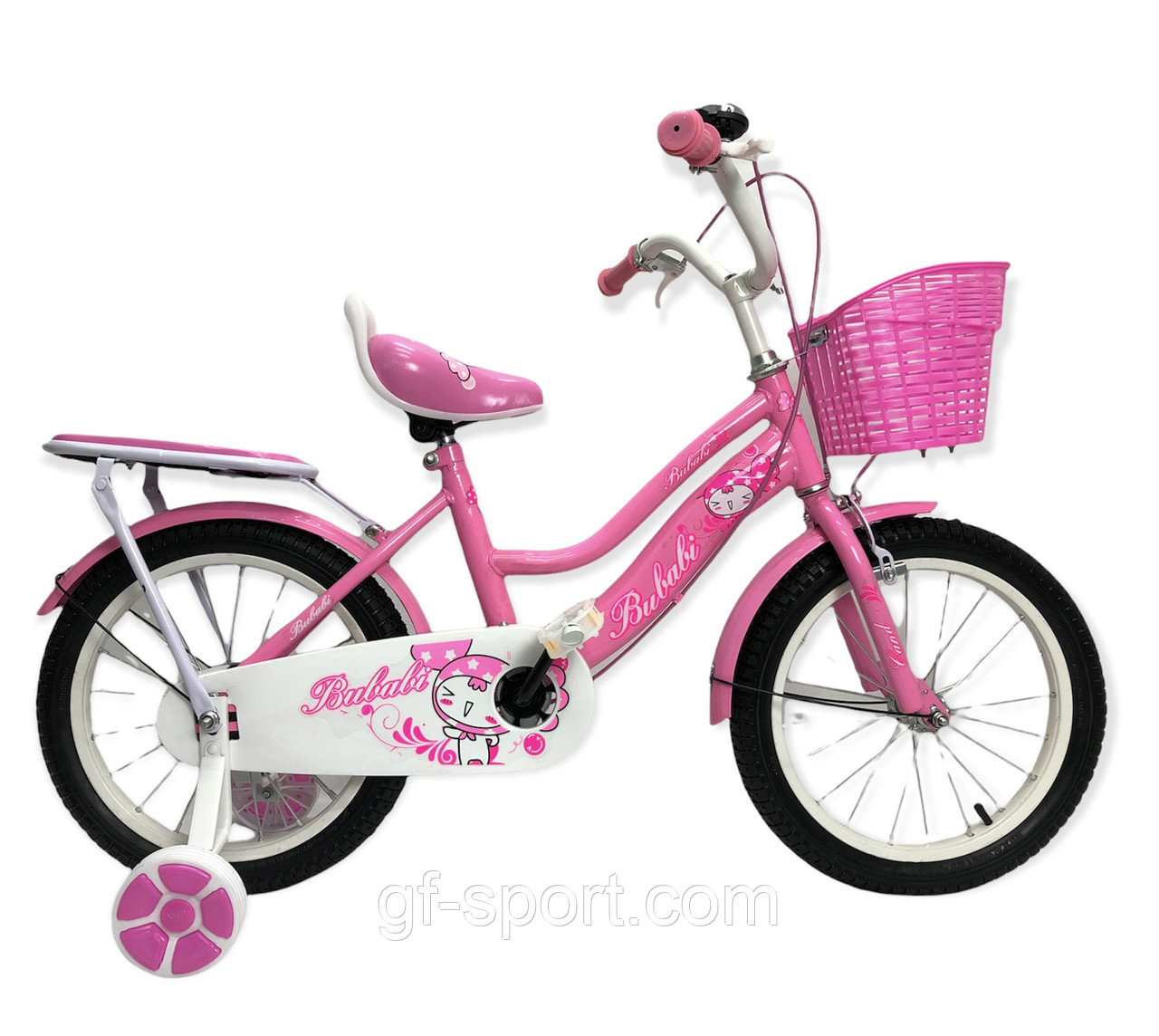 Велосипед Bubabi Baby розовый оригинал детский с холостым ходом 16 размер (501-16)