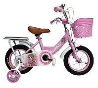 Велосипед Bubabi Baby розовый оригинал детский с холостым ходом 12 размер (502-12)