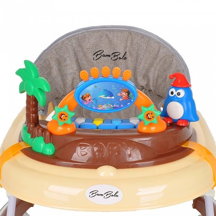 BAMBOLA Ходунки ОАЗИС (7 силик.колес,игрушки,муз) 6 шт в кор.(64*56*52) COFFEE Кофе