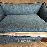 Лежанка с подушкой прямоугольная с входом Musya&Tosha 90*70*26 см, фото 6