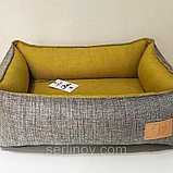 Лежанка с подушкой прямоугольная Musya&Tosha 120*90*30 см, фото 3