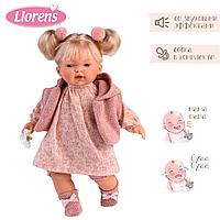 LLORENS: Кукла Ариана 33см, блондинка в розовом наряде