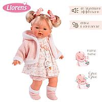 LLORENS: Кукла Роберта 33см, блондинка в розовом наряде