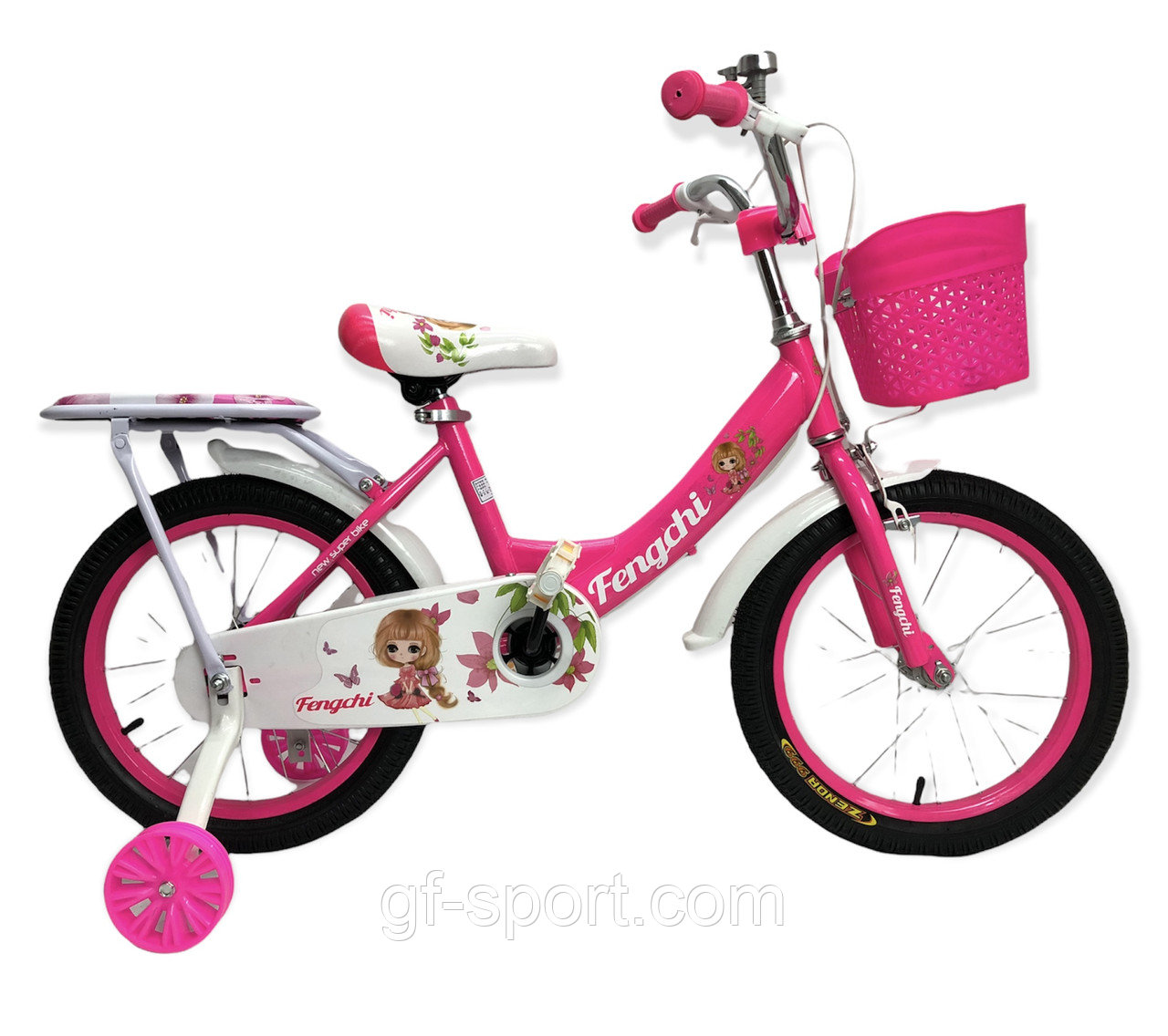 Велосипед Bubabi Baby розовый оригинал детский с холостым ходом 16 размер (502-16)