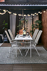 Кресло садовое ТОРПАРЁ регулируемая спинка, белый/бежевый  ИКЕА, IKEA Казахстан, фото 3