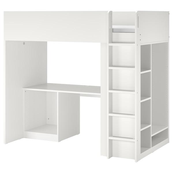 Каркас кровати-черд+стол/мод д/хр СМОСТАД белый 90x200 см ИКЕА, IKEA