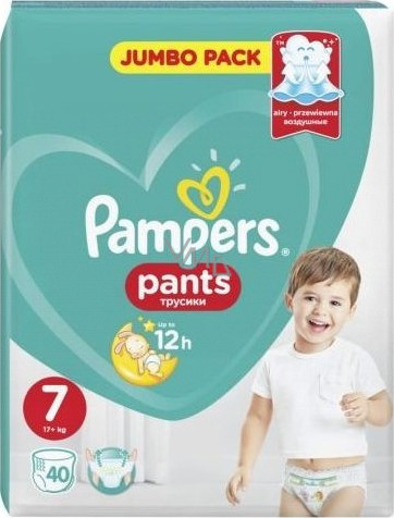 Подгузники-трусики PAMPERS Pants Размер 7 (17+кг)