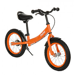 PITUSO Беговел Pulsar, колеса AIR 14", тормоз, подножка,Orange matt/Оранжевый матовый