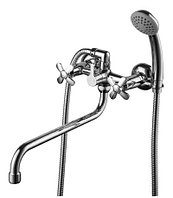 Смеситель для ванны и душа с круглым поворотным изливом Lemark Partner LM6541C